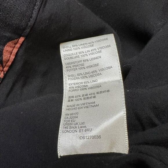 FREE PEOPLE Terracotta Linen Perfect Sundress Dark Combo Women's Size Small - Picture 9 of 10